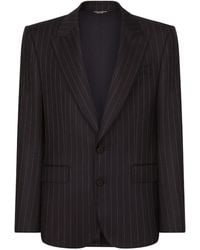 Dolce & Gabbana - Striped Single-Breasted Blazer - Lyst