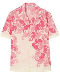 Burberry - Relaxed Fit Seahorses Cotton Shirt - Lyst