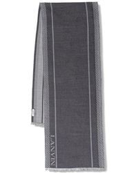 Lanvin - Logo Stripe Scarf - Lyst