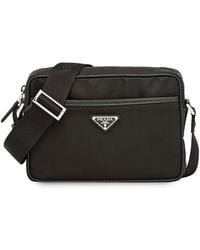 Prada - Borsa a spalla Re-Nylon and Saffiano - Lyst