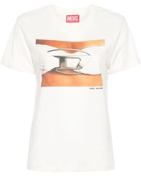 DIESEL - T-shirt T- Regs-N3 à imprimé photographique - Lyst