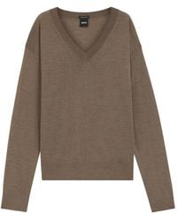 BOSS - V-Neck Sweater - Lyst