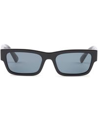 Prada - Logo-plaque Rectangle-frame Sunglasses - Lyst