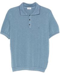 Etro - Textured-Knit Polo Shirt - Lyst