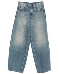 6397 - Wide-Leg Whiskers-Effect Jeans - Lyst