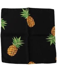 Dolce & Gabbana - Pineapple-Print Silk Pocket Square - Lyst