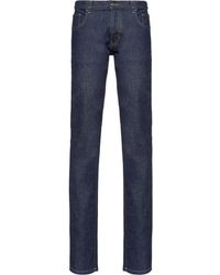 Prada - Jeans slim con vita media - Lyst