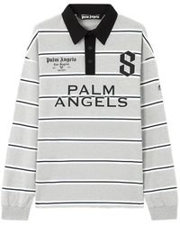 Palm Angels - Palm Sport Stripes-Pattern Polo Shirt - Lyst