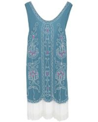 Bode - Beaded-Embellishment Midi Dress - Lyst