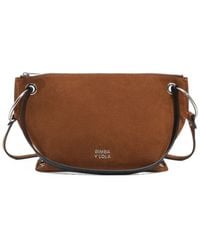 Bimba Y Lola - Medium Tobacco-Suede Trapecio Bag - Lyst