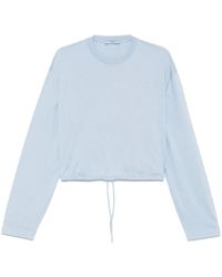 Prada - Drawstring-Hem T-Shirt - Lyst