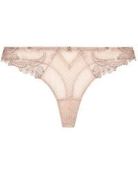 Aubade - Velvet Memories Embroidered Thong - Lyst