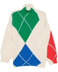 JW Anderson - X Pringle Argyle-Knit High-Neck Sweater - Lyst
