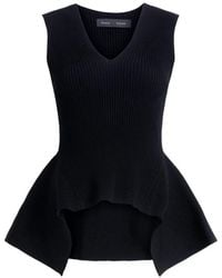 Proenza Schouler - Eugenie Ribbed V-Neck Top - Lyst