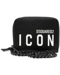 DSquared² - Icon Logo-print Leather Wallet - Lyst