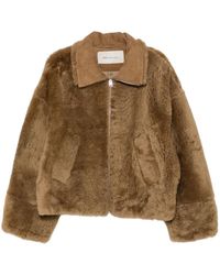 Ami Paris - Shearling-Effect Zipped Coat - Lyst