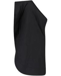 Stella McCartney - Washed Cotton Asymmetric Mini Dress - Lyst