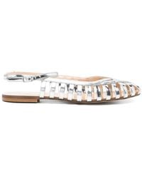 Anna F. - Ballerinas im Metallic-Look - Lyst