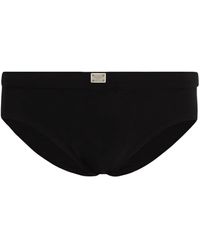 Dolce & Gabbana - Badehose Mit Logo-Schild - Lyst
