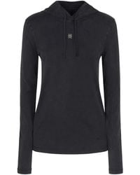 Givenchy - Pull à capuche noir à effet délavé - Lyst