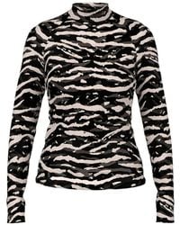 Marc Cain - Animal-Print T-Shirt - Lyst