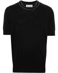 Brunello Cucinelli - Fein gestricktes T-Shirt - Lyst