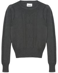 Isabel Marant - Kabelgebreide Trui Met Lange Mouwen - Lyst