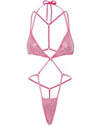 DSquared² - Crystal-Embellished Swimsuit - Lyst