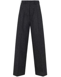 Maison Margiela - Pleated Wide-Leg Trousers - Lyst