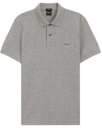 BOSS - Pallas Katoenen Piqué Poloshirt Met Geborduurd Logo - Lyst