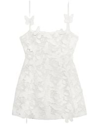 Blumarine - Butterfly-Appliqué Mini Dress - Lyst