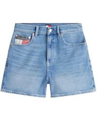 Tommy Hilfiger - Logo-Patch Denim Shorts - Lyst