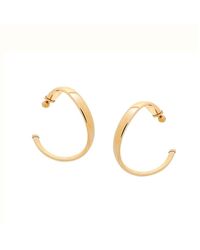 gold puma earrings