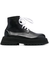Marsèll - Micarro Leather Platform Ankle Boots - Lyst