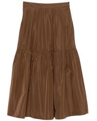 ROSSO35 - Tiered Midi Skirt - Lyst