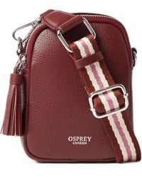 Osprey - Stella Tassel-Detail Grained-Leather Phone Bag - Lyst