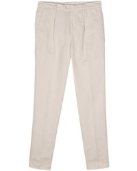 Brunello Cucinelli - Pleat-Detail Tapered Trousers - Lyst