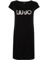 Liu Jo - Vestido tipo camiseta con logo - Lyst