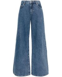 Moschino Jeans - Halbhohe Wide-Leg-Jeans - Lyst