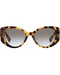 Miu Miu - Tortoiseshell Cat-eye Sunglasses - Lyst