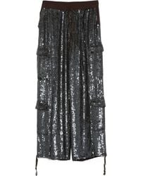 P.A.R.O.S.H. - Sequin-Embellished Pocket Trousers - Lyst