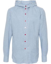 Kiton - Camisa a cuadros gingham con capucha - Lyst