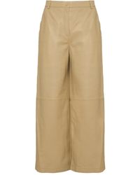 Yves Salomon - Straight Lamb-Leather Trousers - Lyst