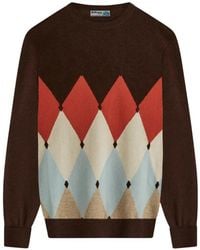 Ballantyne - Argyle-Intarsia Cashmere Sweater - Lyst