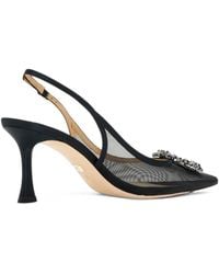 Badgley Mischka - Yuta Crystal-Embellished Mesh Pumps - Lyst
