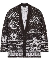 Alanui - Ocean Whispers Palm-Tree Graphic Cardigan - Lyst