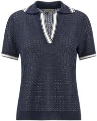 Paul & Shark - Openwork-Knit Knitted Top - Lyst