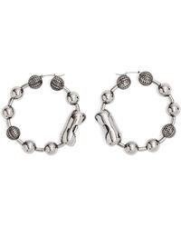 Marc Jacobs - The Monogram Ball-chain Hoop Earrings - Lyst