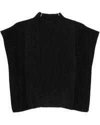 CFCL - Portrait Ruffled-Sleeves Ribbed Top - Lyst