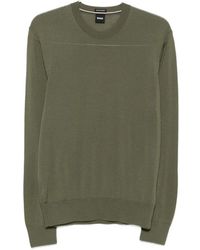 BOSS - Crew-Neck Wool Sweater - Lyst